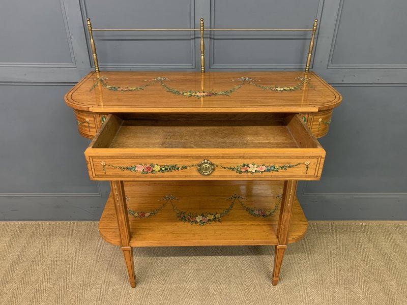 Painted Satinwood Side Table - Image 4