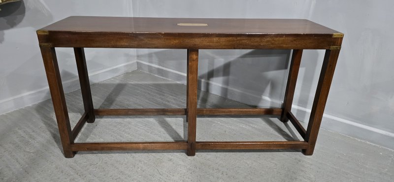 Very Good Mahogany Campaign Console Table - Image 4