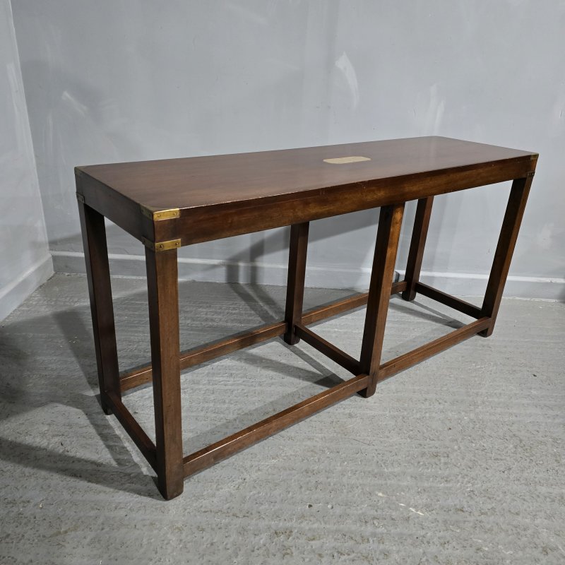 Very Good Mahogany Campaign Console Table - Image 7