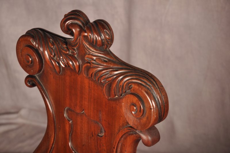 Fine Pair Of Regency Mahogany Hall Chairs - Image 4