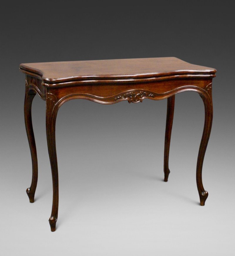 A Hepplewhite Period Serpentine Card Table