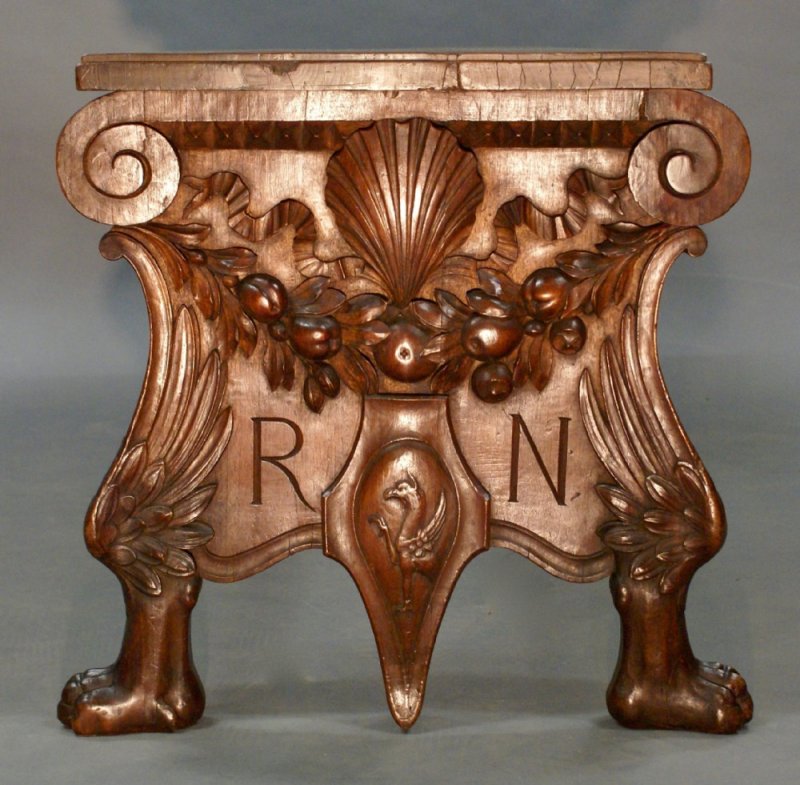 An Impressive Italian Carved Walnut Hall Bench - Image 6