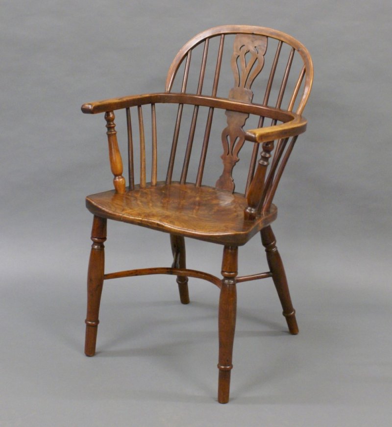 A Yew Tree & Elm Armchair - Image 3