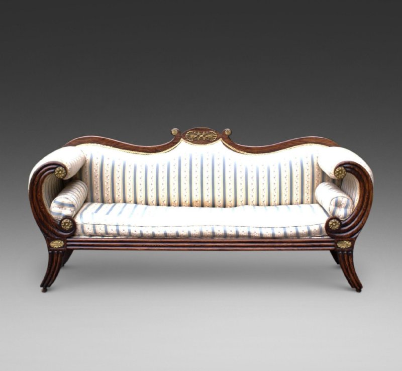 A Regency Simulated Rosewood Sofa