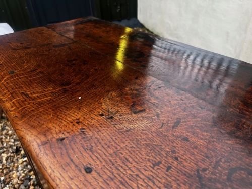 A George III Period Lancashire Oak Dresser Base - Image 7