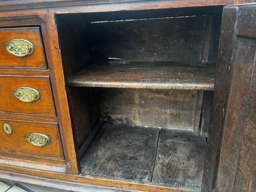 A George III Period Lancashire Oak Dresser Base - Image 10