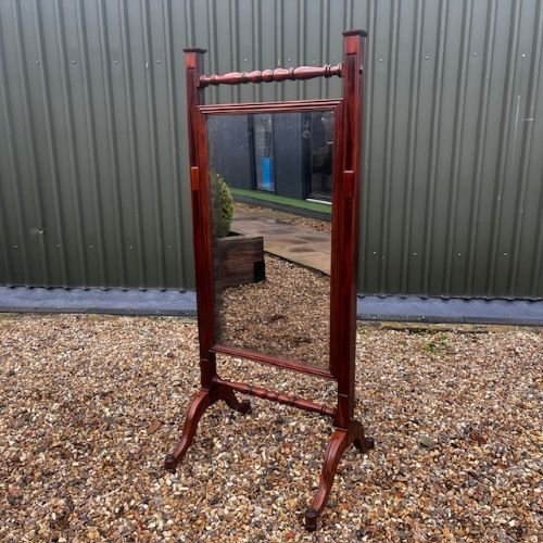 A Large Scale Regency Period Cheval Dressing Mirror