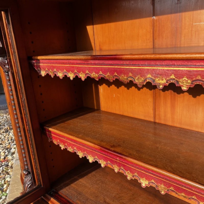 A Stunning Quality Early Victorian Period Gonçalo Alves And Amboyna Bookcase/credenza - Image 10
