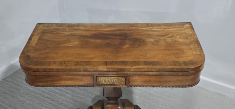 Fine Regency Brass Inlaid Card Table - Image 2