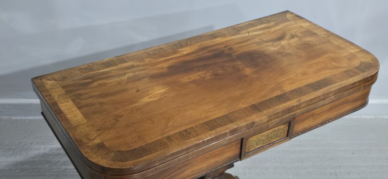 Fine Regency Brass Inlaid Card Table - Image 3