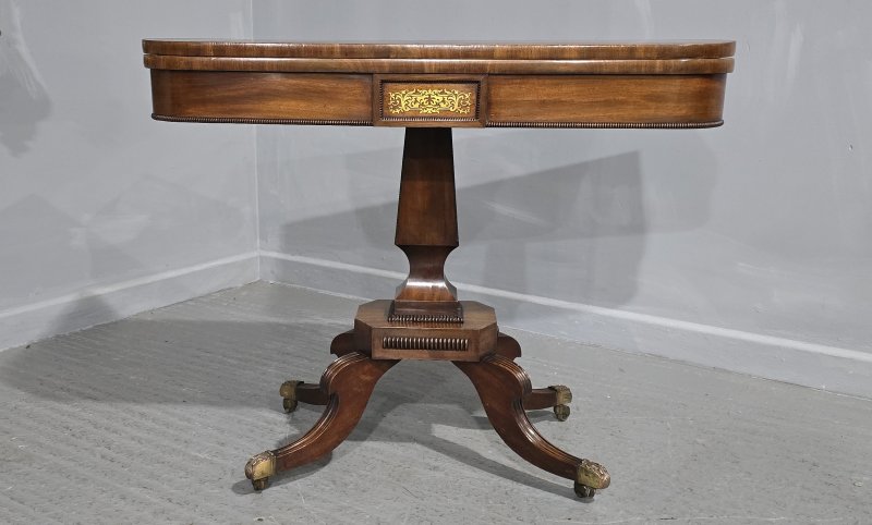 Fine Regency Brass Inlaid Card Table - Image 5