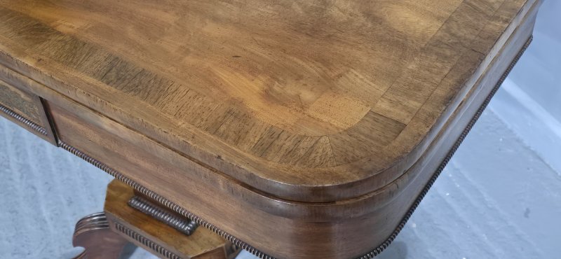 Fine Regency Brass Inlaid Card Table - Image 7