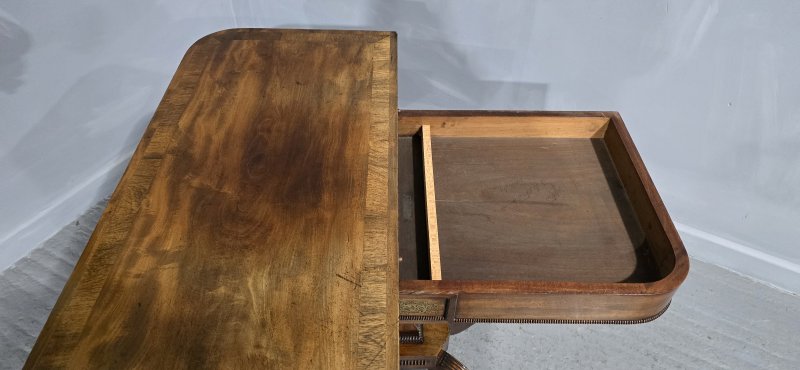 Fine Regency Brass Inlaid Card Table - Image 17