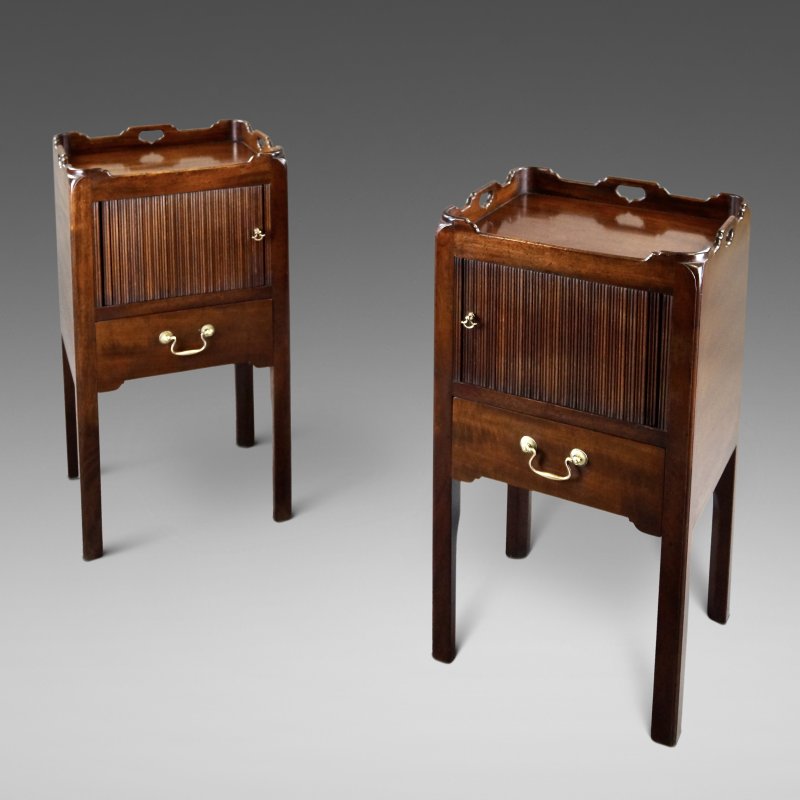 A Pair Of Georgian Style Bedside Commodes