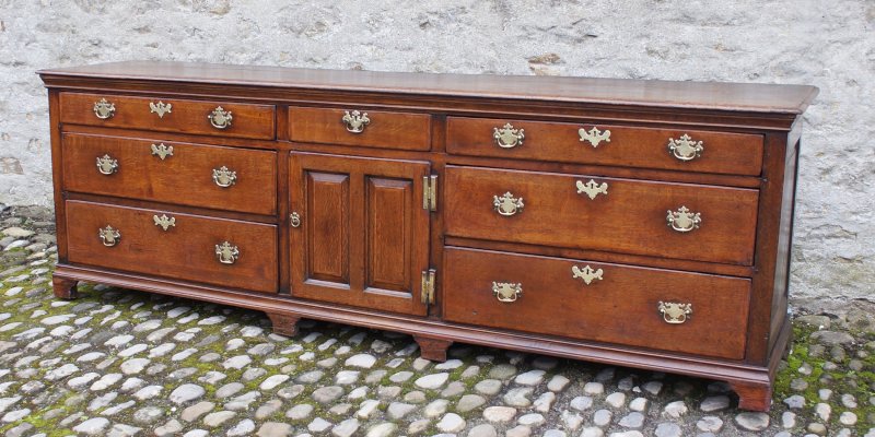 A Large 18th Century Oak Dresser Base.