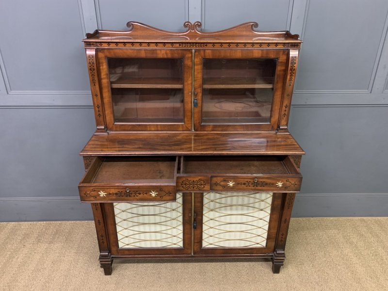Regency Period Inlaid Mahogany Side Cabinet - Image 8