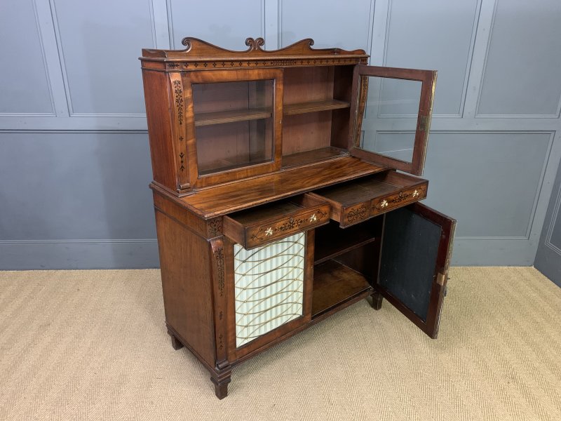 Regency Period Inlaid Mahogany Side Cabinet - Image 11