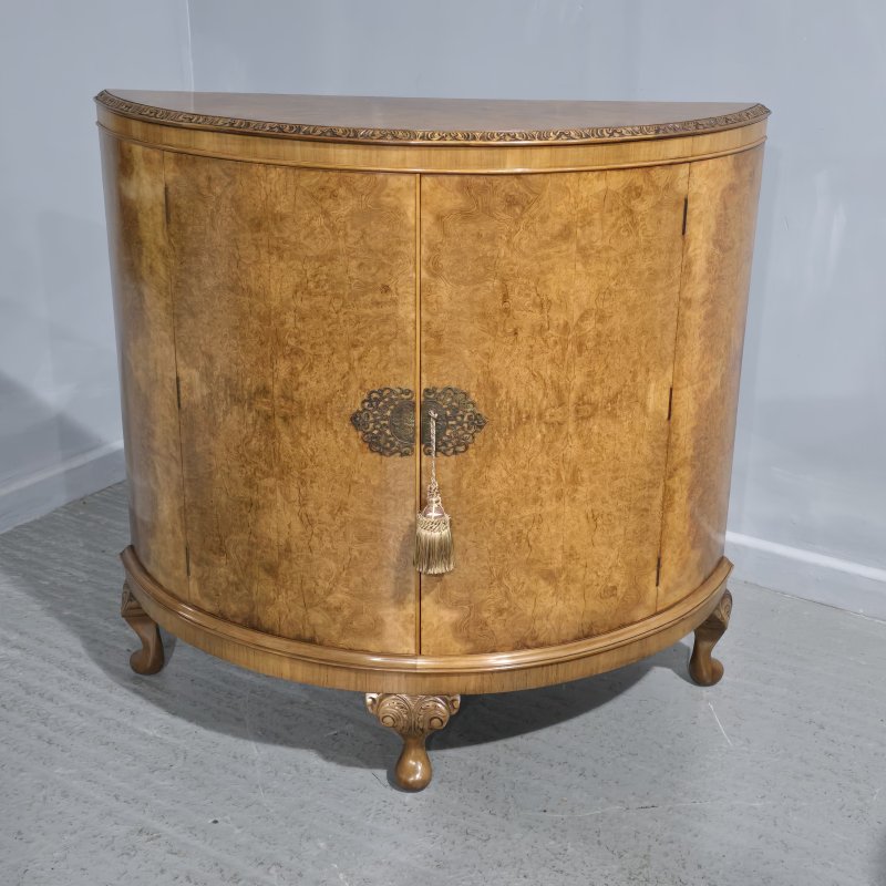 Top Quality Burr Walnut Demi Loon Cabinet