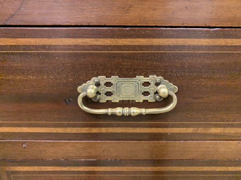 Maple & Co. Inlaid Mahogany Pillar Chest - Image 4