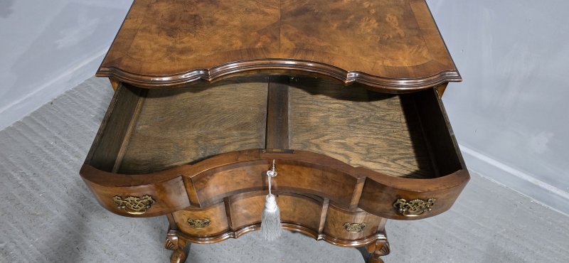 Outstanding Concave Walnut Chest of Drawers - Image 10
