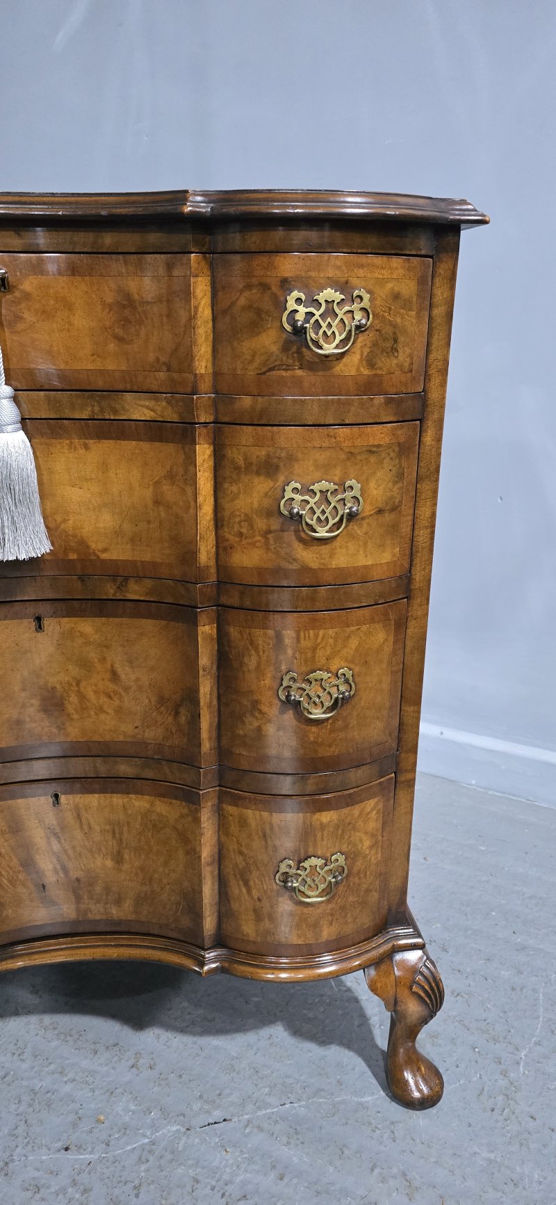 Outstanding Concave Walnut Chest of Drawers - Image 13