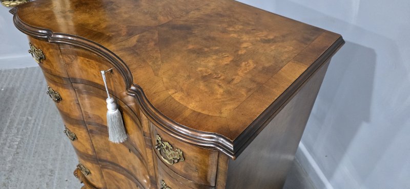 Outstanding Concave Walnut Chest of Drawers - Image 15