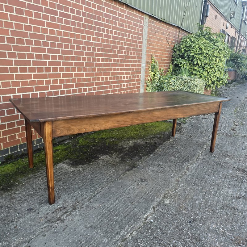 Large French Refrectory Farmhouse Kitchen Dining Table