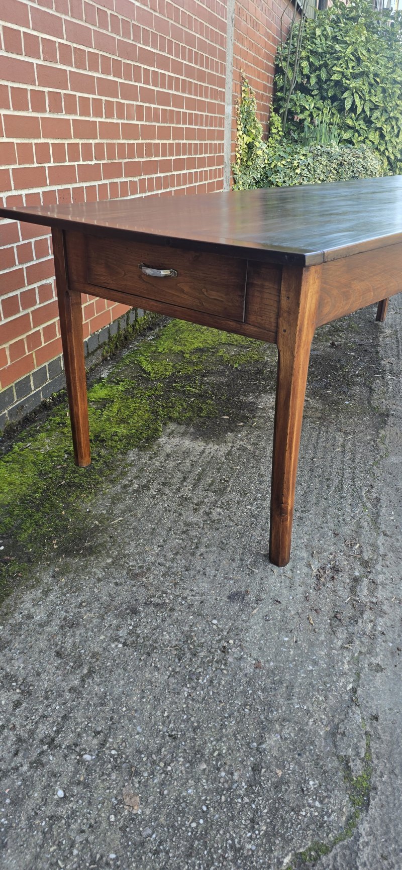 Large French Refrectory Farmhouse Kitchen Dining Table - Image 2