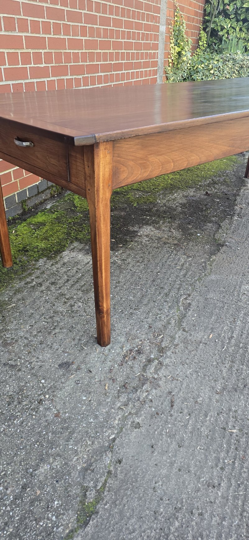 Large French Refrectory Farmhouse Kitchen Dining Table - Image 3