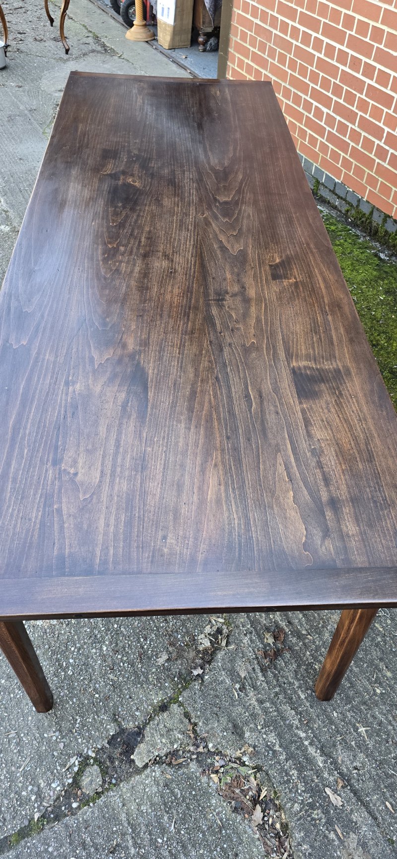 Large French Refrectory Farmhouse Kitchen Dining Table - Image 13