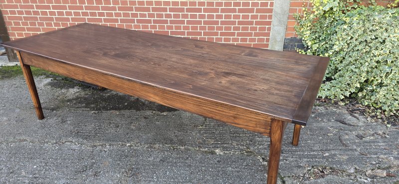 Large French Refrectory Farmhouse Kitchen Dining Table - Image 14