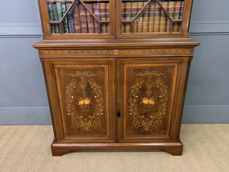 Edwards & Roberts Inlaid Mahogany Bookcase - Image 19