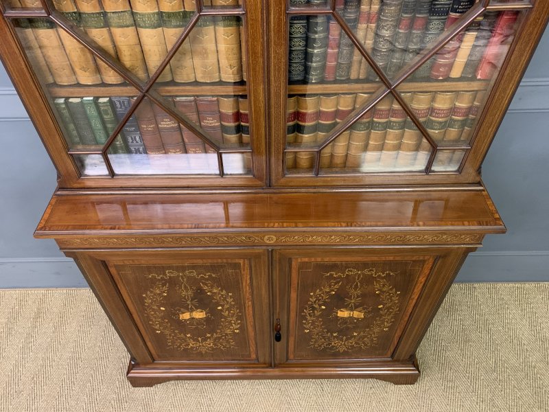 Edwards & Roberts Inlaid Mahogany Bookcase - Image 18