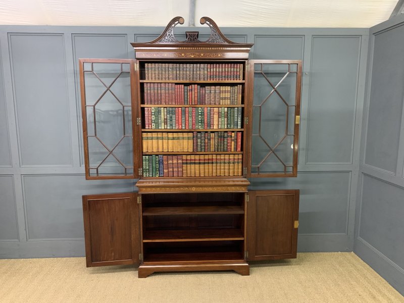 Edwards & Roberts Inlaid Mahogany Bookcase - Image 11