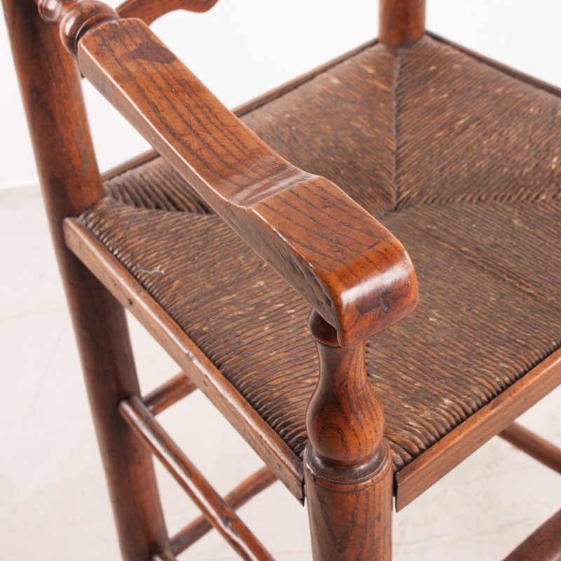 Child's Rush Seated Ladderback High Chair - Image 9