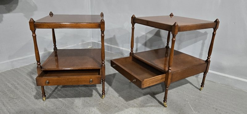 Fine Pair Regency Mahogany Lamp Tables - Image 8