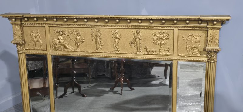 Fine Regency Gilt Overmantle Mirror