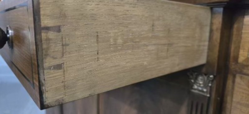 Fine Brass Inlaid Breakfront Mahogany Sideboard - Image 8