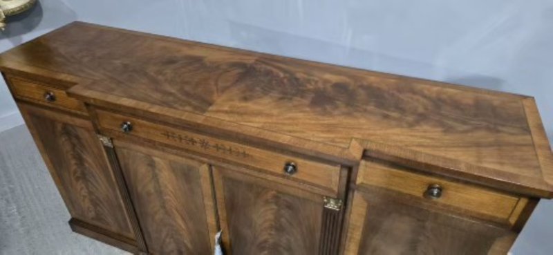 Fine Brass Inlaid Breakfront Mahogany Sideboard - Image 14