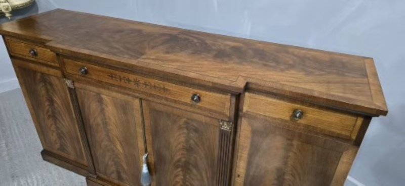 Fine Brass Inlaid Breakfront Mahogany Sideboard - Image 15