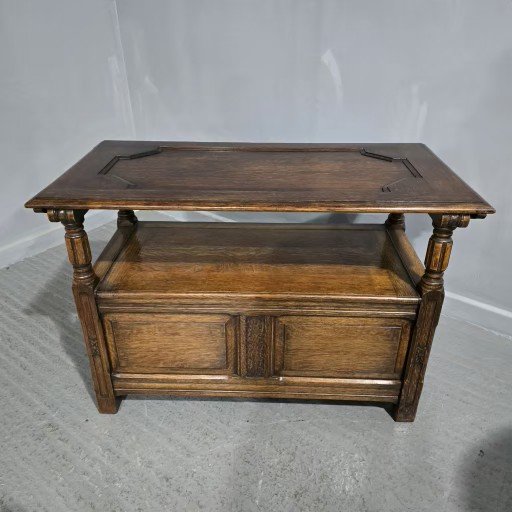 Good Oak Table Top Hall Bench Settle - Image 2