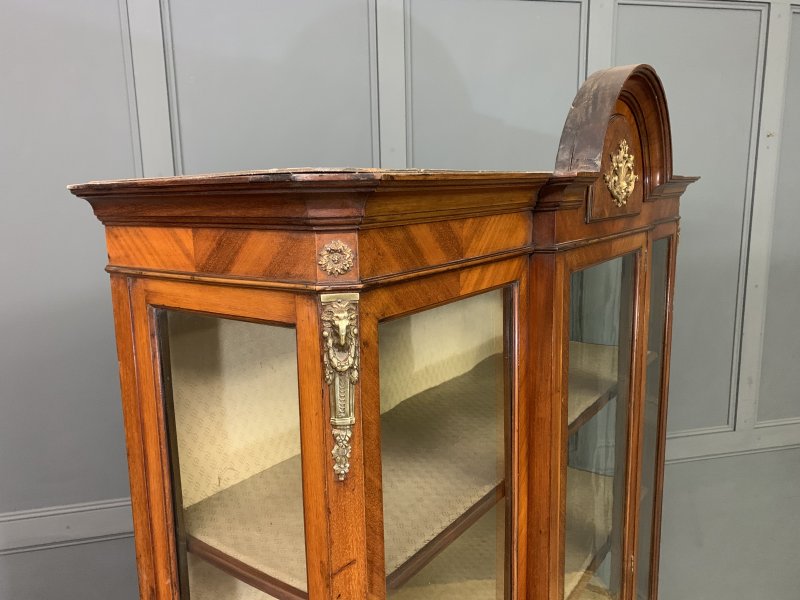 Edwardian Kingwood and Walnut Display Cabinet - Image 9