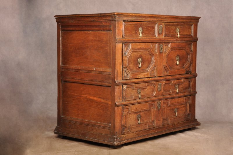 A Rare Charles II Oak Chest Of Drawers - Image 2