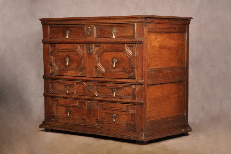 A Rare Charles II Oak Chest Of Drawers - Image 5