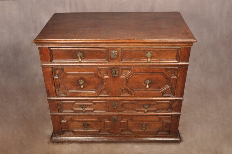 A Rare Charles II Oak Chest Of Drawers - Image 6
