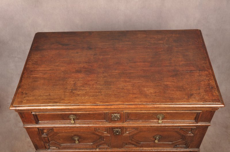 A Rare Charles II Oak Chest Of Drawers - Image 8