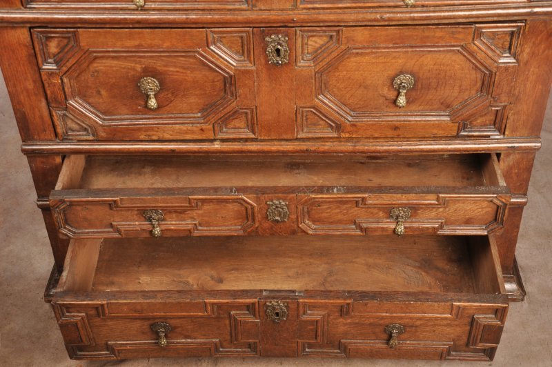 A Rare Charles II Oak Chest Of Drawers - Image 10