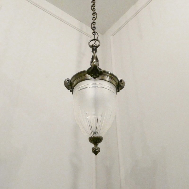 Pair of Art Nouveau Bronze Pendant Lanterns Attributed to F&C Osler - Image 9