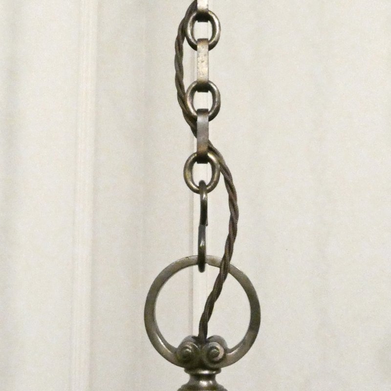 Pair of Art Nouveau Bronze Pendant Lanterns Attributed to F&C Osler - Image 8