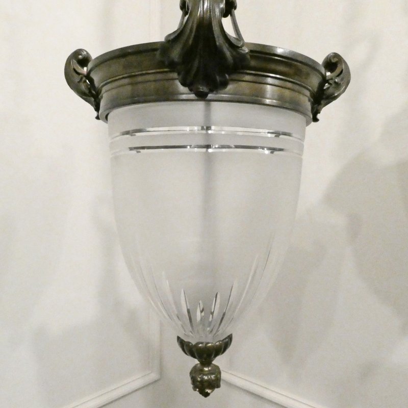 Pair of Art Nouveau Bronze Pendant Lanterns Attributed to F&C Osler - Image 12